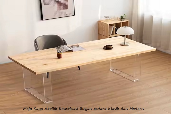 Meja Kayu Akrilik